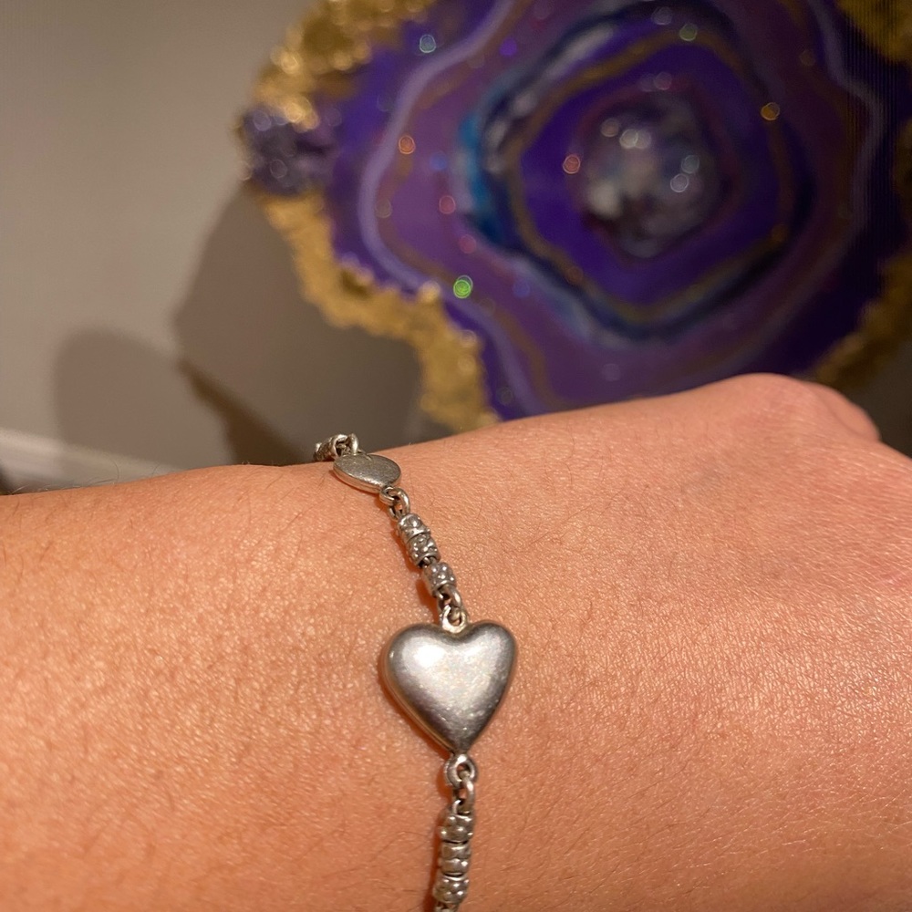 Valentines inspired Silver Bracelet